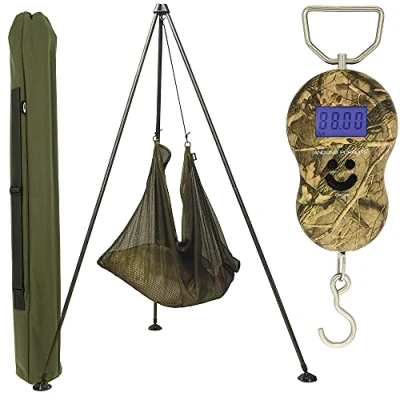 Image of DNA Leisure NGT Lightweight Fish Weighing Tripod System &amp; 40kg/88lb Digital Scale Sling