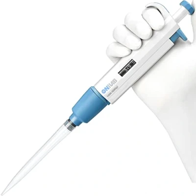 Image of ONiLAB 1000 5000 μl Laboratory Single Channel Pipette Scientific Micropipette Manual Adjustable Volume, High Precision, Pipettor…