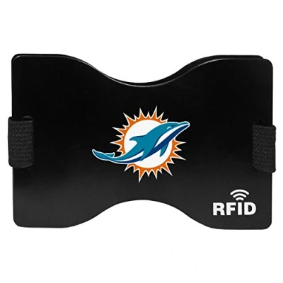 Image of Siskiyou NFL Miami Dolphins Unisex SportsRFID Wallet, Black, One Size