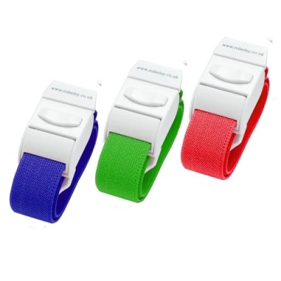 Image of Pack of 3 different colour Quick Release Medical Tourniquets (BLUE/GREEN/RED)