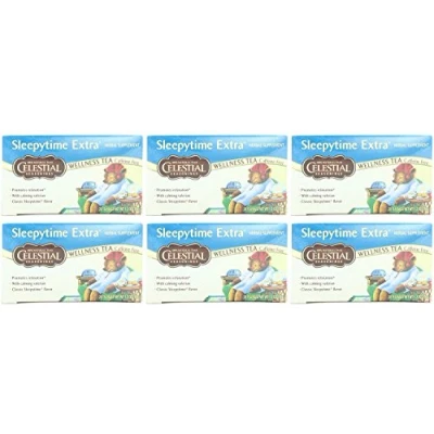 Image of (6 PACK Celestial Seasonings Sleepytime Extra Tea 20 Bag 6 BUNDLE