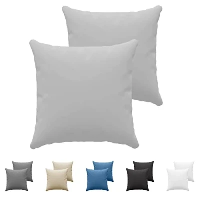 Image of Dreamzie Pillowcases (Set Of 2) Grey For Pillows 40 x cm 100% Cotton Jersey Pillowcase Pillow Cover Bed Protector Resistant and Hypoallergenic