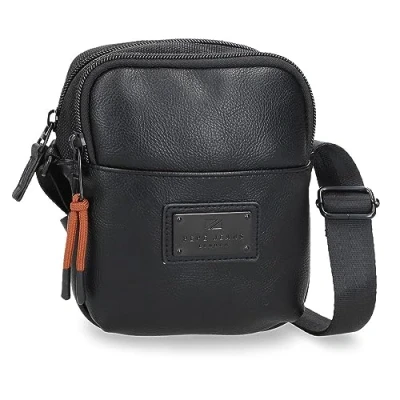 Image of Pepe Jeans Egham shoulder bags Black,Polyester, Different Sizes, Black/White, One Size, Small Crossbody Bag