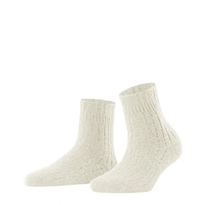 Image of Women&#039;s 1 Pair Falke Ribbed Wool Bed Socks Off White 2.5 5 Ladies