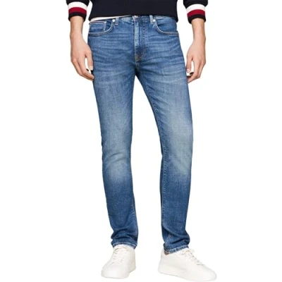 Image of Tommy Hilfiger Men&#039;s Slim Fit Jeans, Blue (Cross Blue), 28W/30L