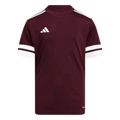 Image of adidas Unisex Kids SQUADRA25 Jersey Short Sleeve Kids, Team Maroon 2/White, 5 6 Years