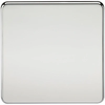 Image of KnightsBridge Screwless 1G Blanking Plate Polished Chrome