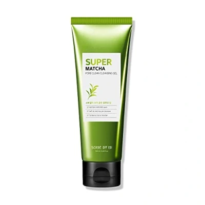 Image of SOME BY MI Super Matcha Pore Clean Cleansing Gel 3.38Oz, 100ml Made from Extracts for Sensitive Skin Mild Daily Face Wash Tightening, Sebum and Blackheads Care Facial
