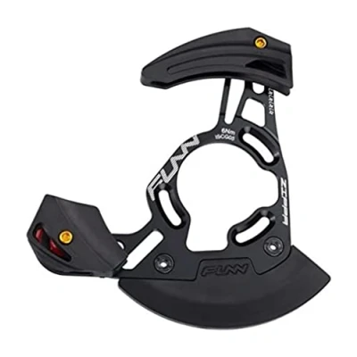 Image of Funn Zippa DH Chain Guide, ISCG05 Interface, BSA Adapter Included, 32T 38T, Mountain Bike Protector (Black)