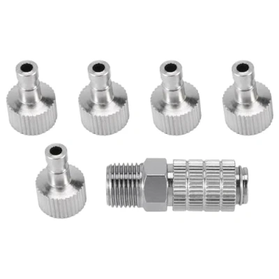 Image of melairo Airbrush Quick Disconnect Coupler Release Fitting Adapter with 5 Male Fitting, 1/8 INCH M F