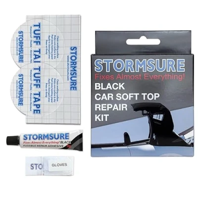 Image of Stormsure Black Car Soft Top Roof &amp; Convertible Repair Kit