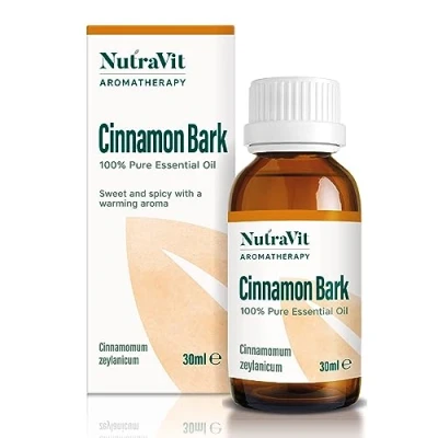 Image of NutraVit Indonesian Cinnamon Bark Oil 100% Pure Essential 30ml Theraputic Grade Aromatherapy Diffuser, Humidifier Pain Relief, Uplift Mood &amp; Boost Body Defences