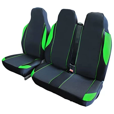 Image of Carseatcover UK VSX32 Green Motorsport Van Seat Covers, Single + Double