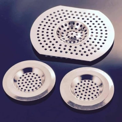 Image of 3 X STAINLESS STEEL SINK BATH PLUG HOLE STRAINER BASIN HAIR TRAP DRAINER COVER