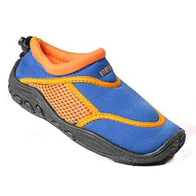 Image of Beco 92171 Unisex Kids’ Water Shoes, Blue (Blue/Orange 63), 12 UK