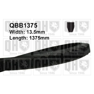 Image of 98434565, 98465834 V Belt QUINTON HAZELL QBB1375 13mm 1375mm MERCEDES BENZ: W123 Saloon