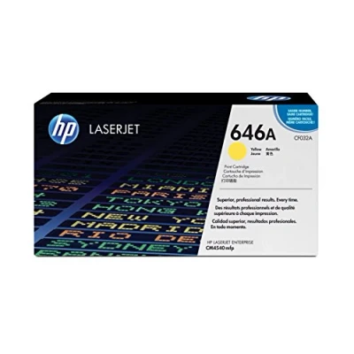 Image of HP CF032A 646A Original LaserJet Toner Cartridge, Yellow, Single Pack