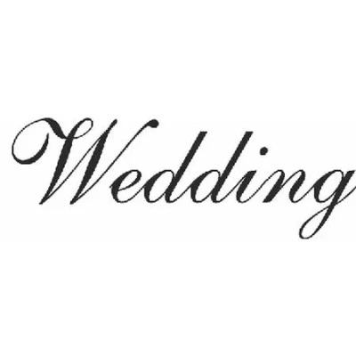 Image of Art Stamps 7010B Script Wedding Stamp, Black