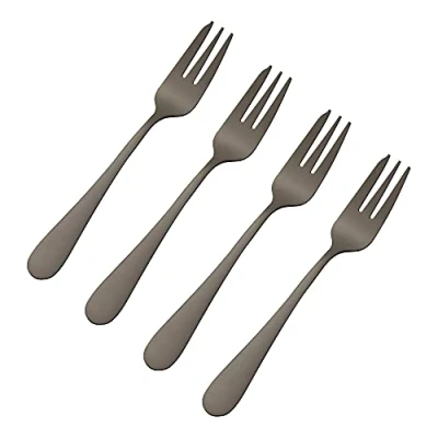 Image of Viners Select Set of 4, 18/0 Stainless Steel Pastry Fork Set, Grey