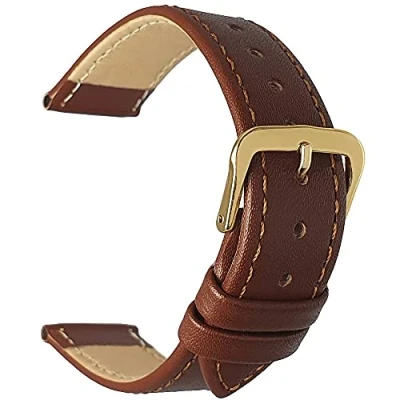 Image of Talk Time Leather Watch Strap Tan 20mm