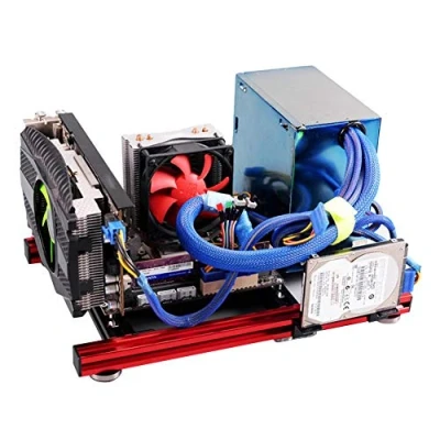 Image of ITX Motherboard Test Bench Best for Overclocking Test, Computer Open Air Frame,Mini Aluminum DIY Case