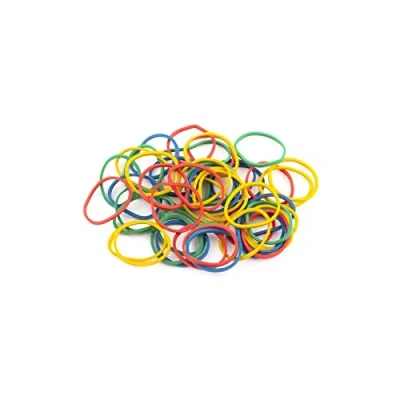 Image of D.RECT Rubber Bands 1 kg Bag 25 mm Diameter Wide 1.5 Ring Perfect for Household and Office Reusable Very Durable Assorted Colours
