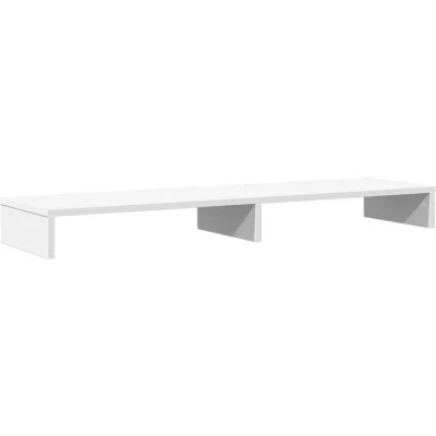 Image of vidaXL Monitor Stand White 100x27x10 cm Engineered Wood