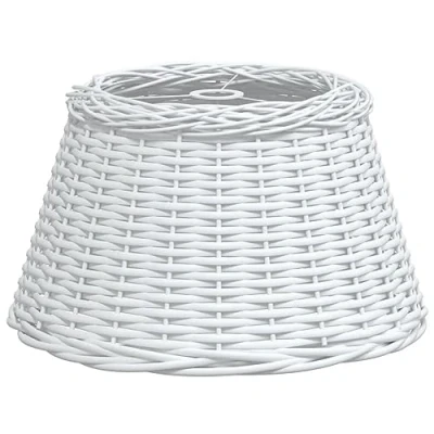 Image of vidaXL Ceiling Lamp Shade, Light Shade for Living Room Bedroom Dining Room, Pendant with Holder Hole, White Wicker