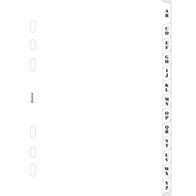 Image of Filofax 250191 A Z Index A5 2 Letters White
