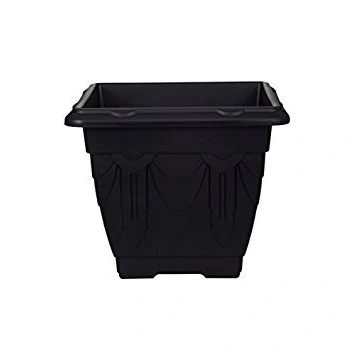 Image of Whitefurze 30cm Venetian Square Planter, Black