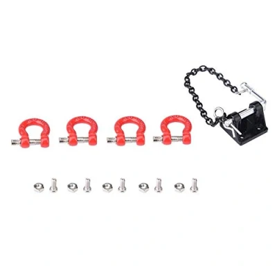 Image of RC Crawler Tow Hook, Metal Hook Buckle Chain 1/10 Scale Trailer for SCX10 Car Remote Control Upgrade Part