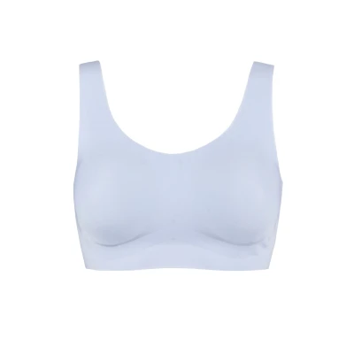 Image of Women&#039;s Sloggi Zero Feel Seamfree Bralette Top with Removable Pads Light Blue Large