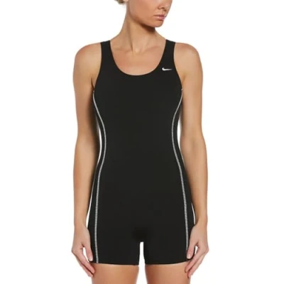 Image of NIKE Womens Legsuit Swimsuit, Black, 34 EU
