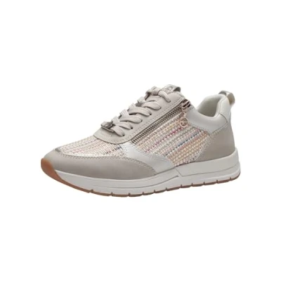 Image of Tamaris Women&#039; 1 23732 41 Sneaker, Beige Comb, 4 UK