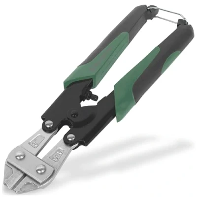 Image of BLOSTM Mini Bolt Cutters 8&quot; Heavy Duty Wire Heat Treated Cutter for Maximum Durability, Chain with Ergonomic Rubber Grip Padlock Cutter, Fence (Green)