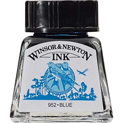 Image of Winsor &amp; Newton 14ml Drawing Ink Bottle Blue