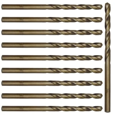 Image of Ruidee 10Pcs Cobalt Drill Bits 4mm Twist M35 HSS Metric Straight Shank Bit Set for Stainless Steel, Wood, Plastic (LSZ/4mm)