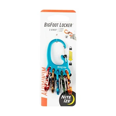 Image of Nite Ize KLKBFA 03 R6 Bigfoot Locker Keyrack Aluminium Assorted Keyring, standard size