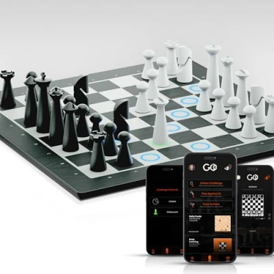 Image of PARTICULA GoChess Mini Smart Chess Game, Black,White