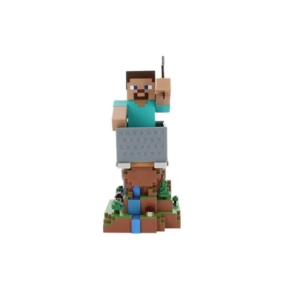 Image of Cable Guys Minecraft Steve Gaming Accessories Holder &amp; Phone for Most Controller (Xbox, Play Station, Nintendo Switch)