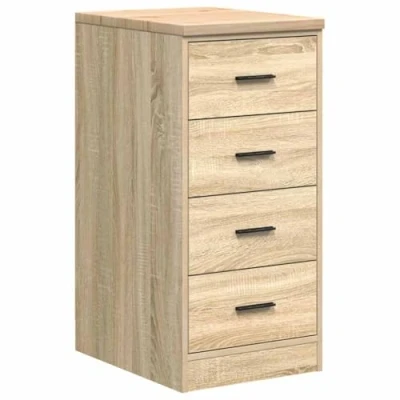 Image of vidaXL garage storage cabinet sonoma oak/pine wood, 40x51x85cm, versatile tool organizer/workshop/workroom/utility use