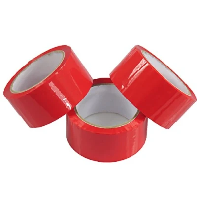 Image of Triplast 48 mm x 66 m Low Noise Packing Parcel Tape Red (Pack of 6)