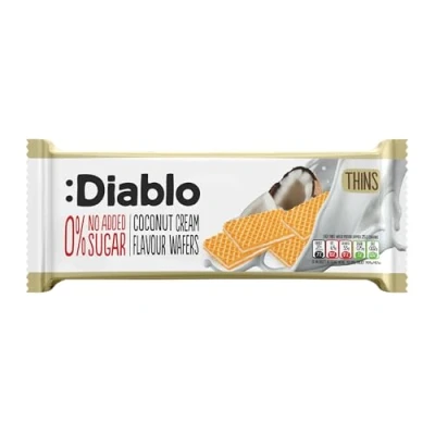 Image of Coconut Cream Filled Wafers Biscuits No Added Sugar Free Diablo 150g (Pack of 1)