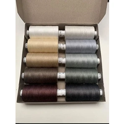 Image of Coats Moon Neutral Mix Sewing Thread Box of 10 reels