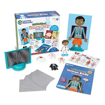 Image of Learning Resources Skill Builders Human Body Activity Set, 17 Pieces, Ages 4+, Preschool Activities, Science, Book, Parts for Kids