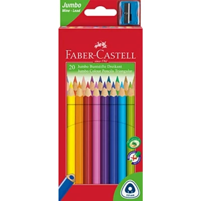 Image of Junior Grip Colour Pencils Box 20 Triangular