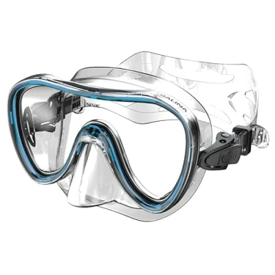 Image of Seac Salina, Snorkelling and Scuba Diving Mask for Adults Younger Divers, acquamarine, regular