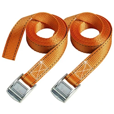Image of Master Lock 3210EURTAT FastLink Straps with Buckle, Orange, 2,5m x 25mm strap, Pack of 2