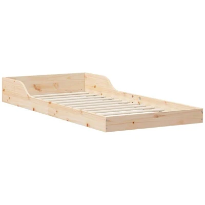 Image of vidaXL Brown 80 x 220 cm Solid pine wood