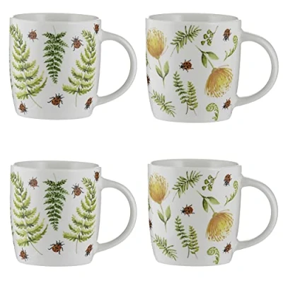 Image of Price &amp; Kensington Set of 4 340 ml Fine China Ladybird Mugs